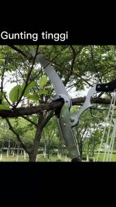 Teleskopik Tinggi Cabang Gunting Pemotong Pohon Pemangkas Pemangkas Gunting Saw Pemetik Buah Gunting Taman Saw