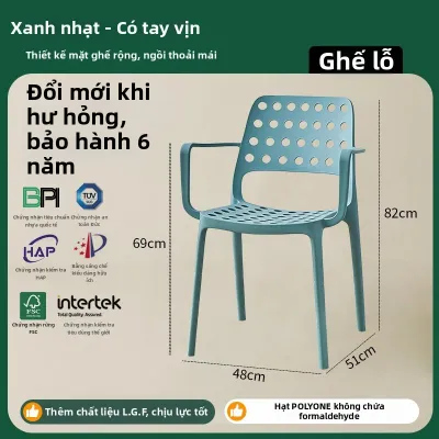 ZUNYI | Ghế Nhựa Chống Va Đập Có Tựa Lưng Có Thể Đặt chồng