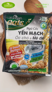 Combo 5 Túi Ngũ cốc Yến mạch Óc chó Mè đen (ít đường) Xuân An Túi 400g