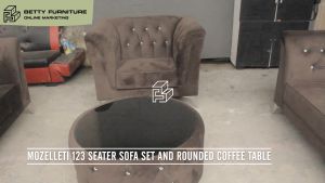 BETTY FURNITURE Mozelleti 123 Seater Sofa Set And Rounded Coffee Table