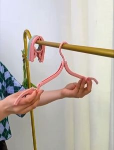 Magic Portable Folding Plastic Coat Hanger Travel Hanger