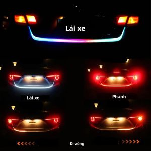 Xe Phía Sau Thân Cây Đuôi Đèn 120Cm Nhiều Màu Sắc Năng Động Đảo Ngược Cảnh Báo Dải Đèn LED 12V Tự Động Thêm Phanh Theo Biến đèn Tín Hiệu