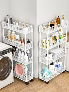 Narrow Gap Storage Cabinet Bathroom Ultra-Thin Storage Rack Narrow Gap Storage Rack Narrow Cabinet Bathroom Trolley with Wheels