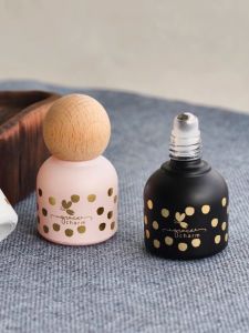 Portable Travel Essential Oil Perfume Roller Bottle 10ml Glass Empty Bottle for Lotion Application Beauty Makeup Tool