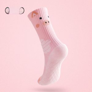 Towel Bottom Sports Trendy Socks Female Cartoon Anime Colorful Stockings Mesh Breathable Anti-Skid Shock Absorption Running Tube Socks