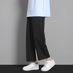 Casual Summer Pants for Boys Loose Straight Leg Wide Leg Sports Trousers Student Nine Point Pants Childrens Clothing