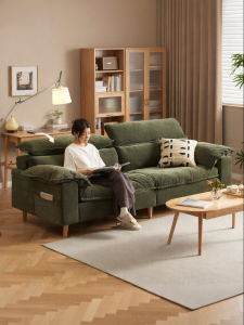 YUANSHI YUANSU | Vintage Small Space Adjustable 3-Seat Sofa