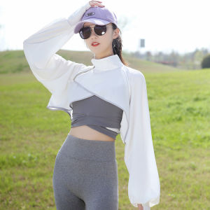 เสื้อคลุมกันแดดแขนยาวผ้าไหมน้ำแข็งสำหรับผู้หญิง ป้องกันรังสียูวี ระบายอากาศได้ดี ใส่ปั่นจักรยาน ฤดูร้อน 2021 เสื้อคลุมกันแดดแบบบาง