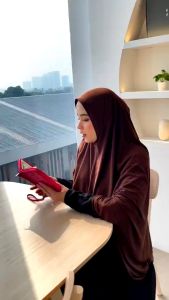 Khimar Hijab Instan Non Pet Jersey Bergo Malay Jumbo Daily XXL