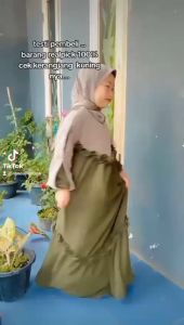 Dress Krinkle Mix Malika untuk Anak 5/6 Th Terbaru