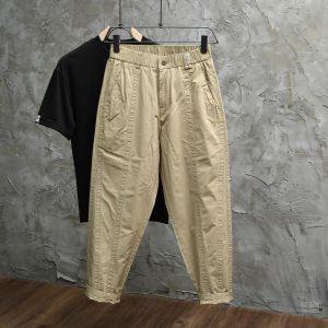 Khaki Thin Casual Pants Mens Spring Summer New Korean Version Trendy Loose Straight Tube Versatile Casual Workwear Long Trousers