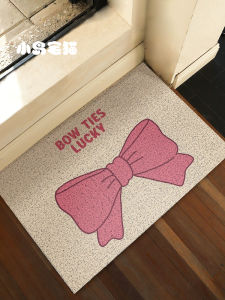 Cute Butterfly Knot Door Mat Customizable Indoor Outdoor Mat PVC Material Easy to Clean Modern Simple Style for Porch Entry