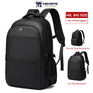 MENSPE 40L Super Big Size Backpack Fashion Backpack Waterproof Film Backpack Travel Backpack Business Laptop Backpack Large Capacity Casual Backpack Suitable For 17.3-inch Laptop