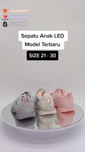 Sepatu Sneakers Anak Perempuan & Laki-Laki Terbaru LED Kualitas Terbaik Import