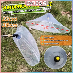 Onisa Misting Spray Nozzle Windproof Plastic High Pressure Misting Nozzles with Hood Sector