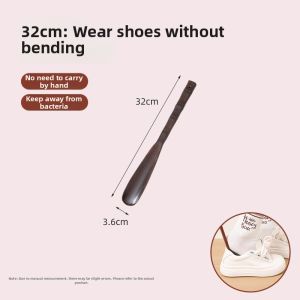 KEKESHANGJIA | Easy-to-Use Long Handle Wooden Shoe Horn