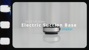 Ulanzi SK-23 One-Press Electric Suction Base Mount with 1/4" Screw + ARRI Locating Hole 1kg Max Load Capacity Force Auto-Adjusting Hold & Shake-Free Stability for Action Cameras Smartphones Photography Vlogging & Travel | M085