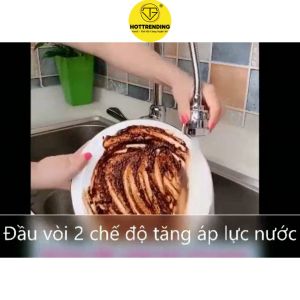 Đầu Vòi Gắn Bồn Nước Rửa Chén 2 Chế Độ Phun Tăng Áp Dài 16cm