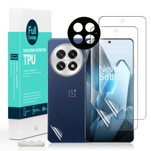 Ibywind For Oneplus 13 5G Screen Protectorwith 2Pcs Flexible TPU Film1Pc Camera Lens Protector1Pc Backing Carbon Fiber Film [Fingerprint ReaderEasy to install]