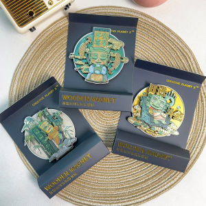 ป้ายติดตู้เย็นลายโบราณเซี่ยมซิงห์ ไม้ทองคำ วัฒนธรรมสร้างสรรค์ สตรีทแวร์ ท่องเที่ยว สินค้าที่ระลึกจากสเปน