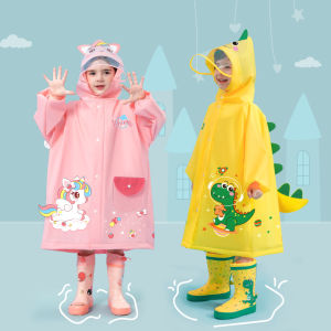 เสื้อกันฝนสำหรับเด็ก เสื้อกันฝนเด็ก Rainwear for kidsเสื้อกันฝนกันน้ำ 3D การ์ตูนเสื้อกันฝนเด็กวัยหัดเดินชุดกันฝน สำหรับเด็กหญิงและเด็กชาย 2-12 ปี