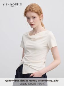 Irregular Knot Design Slimming T Shirt