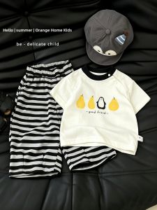 Cute and Patterned Thin Kids T-Shirt Set