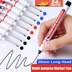 5pcs Multi-purpose Deep Hole Marker Pens - Quick Drying and Waterproof Marker Pen - Deep Hole Metal Permanent Marker Pen