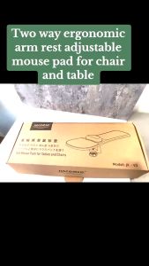 Ergonomic Armrest Mouse Pad with Wrist Rest - Chair Arm Mouse pad - Posture Support for Office/Home - Easy Installation