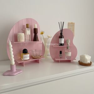 Acrylic Cosmetic Storage Rack Entryway Cup Holder Desktop Skin Care Perfume Aromatherapy Lipstick Organizer Home Organization