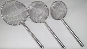 Serokan penggorengan / saringan jaring stainless steel/serok kacang/serok kerupuk