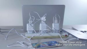 New Model! LDNIO Portable Charger 3-Socket with 65W PD3.0 & 60W QC3.0 Fast Charge, Compatible with 3250W-Sai Yao 2 Metre Cable, SC3416