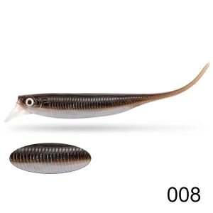 6PCS Fishing 80mm/ 2.5g Crankbait Soft Lure - Dual Color Lipped Swimbait | Slow Sinking Wobble Action