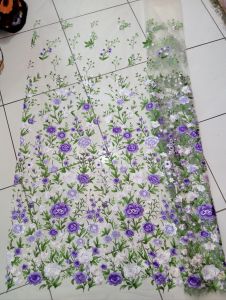 kain/bahan tile bordir garden/tile bordir Valentino/kain kebaya