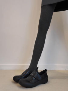 French Style Leather round Head Thick Bottom Womens Loafers Soft Bottom Single Shoes Commute Fashion Deep Mouth Slip-On Shoes