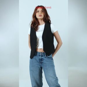 Logo Jeans Vest Wanita Lunara Black 31443L9BK