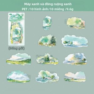 Mr.paper | 6 Mẫu Thiết Kế Hình Dán PET Phong Cảnh Dưới Mây Chủ Đề Dùng Cho Sổ Lưu Niệm Khung Ảnh Tự Làm Trang Trí Ghép Ảnh Laptop Điện Thoại