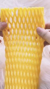 โฟมห่อผลไม้ สีเหลือง 100ชิ้น/1แพค ไซต์ S