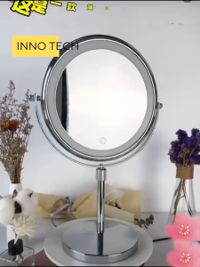 Gương Trang Điểm Đèn Led Cảm Ứng Gương 1 Mặt Có Thể Phóng Đại Thông Minh Chạm Cảm Ứng 3 Chế Độ Ánh Sáng