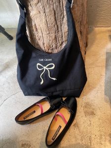 Lost Chill-Original Bows Crossbody Bag Preppy Style Underarm Bag Large Capacity K-style Canvas Bag Miu Series