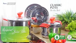 Royalton Panci Stainless Steel Tutup Kaca Classic Pots | Satuan
