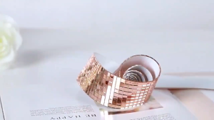 168 Self-adhesive cuttable glass patch silver mosaic tile sticker waterproof mirror sticker handmade diamond sticker flash diamond (100cm x 4cm)