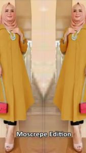 Tunik Wanita Dewasa Terbaru Moscrep Premium & Atasan Lengan Pita Duffy Kekinian