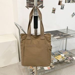 Trendy Work Clothing Shopping Bag Lightweight Waterproof Nylon Bag Large Capacity Womens Shoulder Bag Easiest for Match Travel Handbag