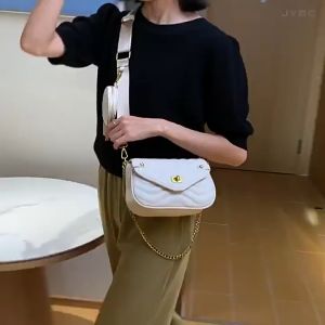 Good Taste Maui PU Leather Shoulder Bag Oblique Net Chain Sling Bag Niche Crossbody Bag for Women