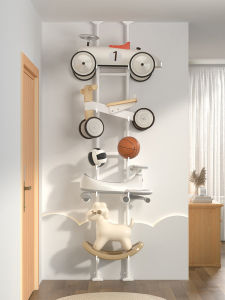 Multi-Layer Storage Rack for Childrens Toys And Sports Equipment Bicycle Skateboard Basketball Car Storage Organizer for Living Room Bedroom