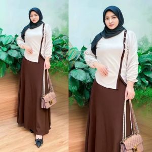 Hanifa One Set Rok Knit Japan Mix Warna Bestiiie Fashion Wanita Terkini Dan Terviral 2025 Variasi Kancing