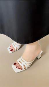 Gót dây nữ quai lá đan cao 5phân lạ mắt và cuốn hút Ma 015