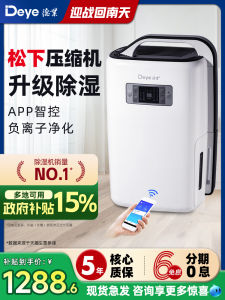 DeYe Humidity Controller Home Dryer Bedroom Basement Use Silent Moisture Removal Device DYD-N20A3 Compressor Operation
