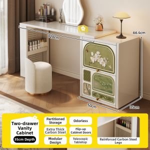 MEISD | French Cream Style Expandable Carbon Steel Dressing Table